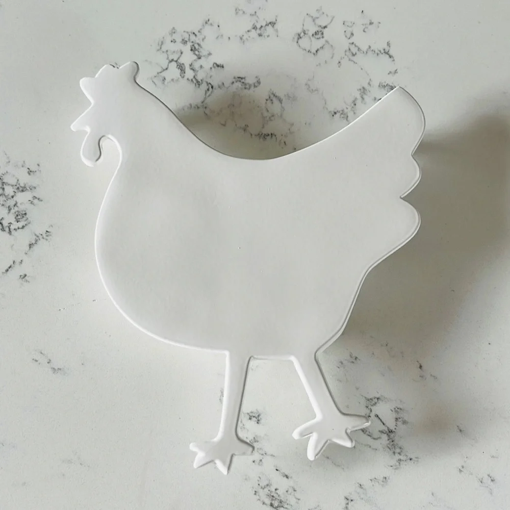 Crate&Barrel White Chicken Trivet